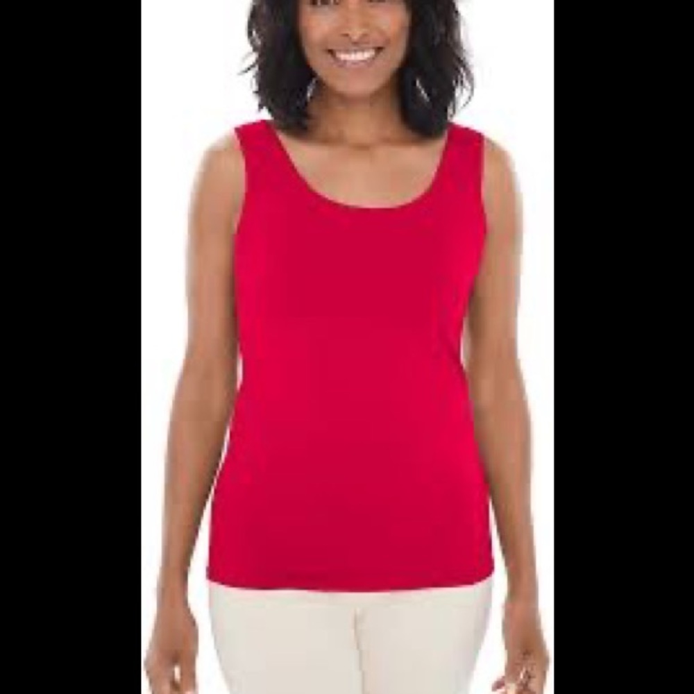 NWT Choco’s microfeel timeless razzle red tank